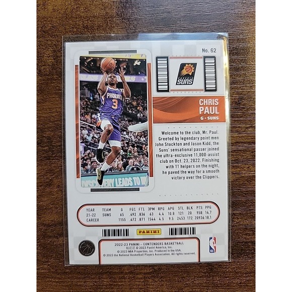 Chris Paul 2022-23 Panini Contenders #62 - Phoenix Suns - NBA - Picture 2 of 2